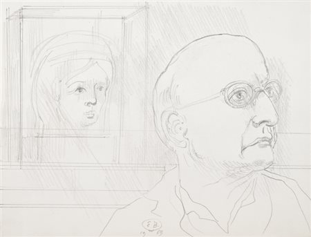 Eugene Berman (San Pietroburgo 1899 ‑ Roma 1972) “Self‑Portrait” 1969 matita...
