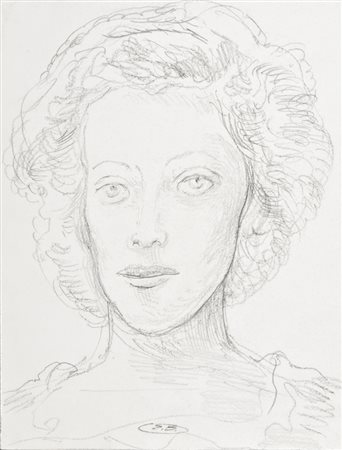 Eugene Berman (San Pietroburgo 1899 ‑ Roma 1972) “Ritratto di donna” matita...