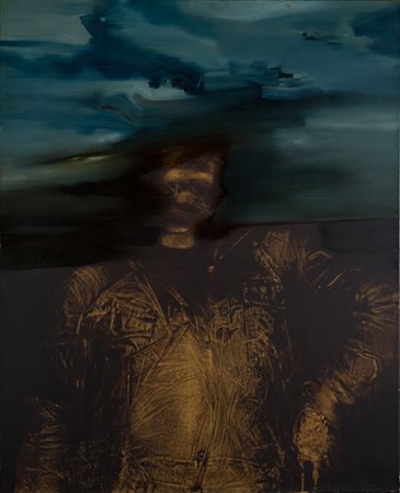 Antonio Recalcati (Bresso 1938) “Figura d’uomo” 1964 olio su tela (cm 100x80)...