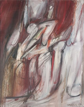 Bepi Romagnoni (Milano 1930 ‑ Villa Simius 1964) “Dentro” 1959 olio su tela...