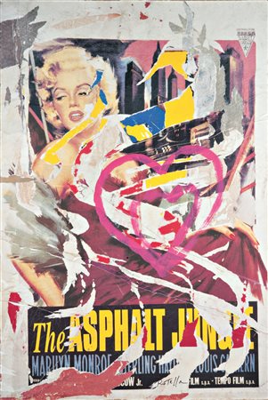 Mimmo Rotella (Catanzaro 1918 ‑ Milano 2006) “Marilyn regina di cuori” 1996...