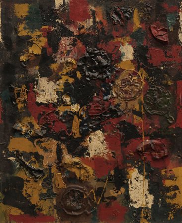 Ralph Rumney (Newcastle upon Tyne 1934 ‑ Manosque 2002) “Senza titolo” olio e...