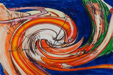 David Salle (Norman 1952) “Vortex 4” 2006 pastello a olio su carta (cm...