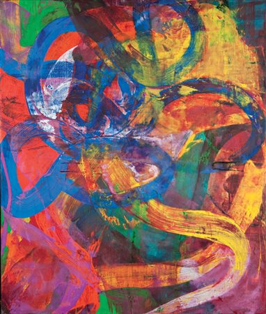 Bill Jensen (Minneapolis 1945) “Untitled (Steps)” 2006 olio su tela montato...