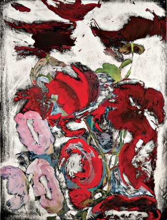 Ross Bleckner (New York 1949) “Not yet titled ‑ RB 3460” 2006 olio su carta...