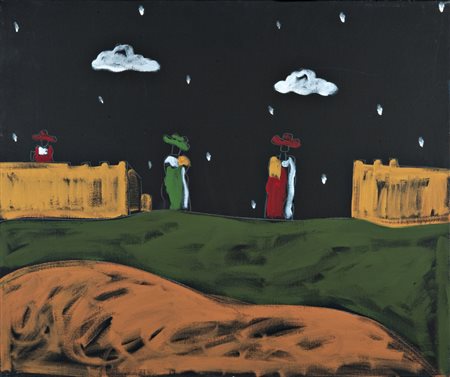 Tano Festa (Roma 1938 ‑ 1987) “Senza titolo” anni ‘80 acrilico su tela (cm...