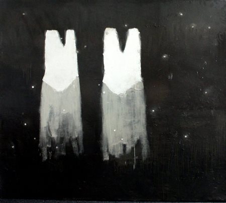 Piero Pizzi Cannella (Rocca di Papa 1955) “Nottambulo” olio ed encausto su...