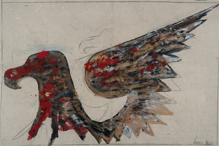 Franco Angeli (Roma 1935 ‑ 1988) “Progetto per il grande quadro nero” 1964...