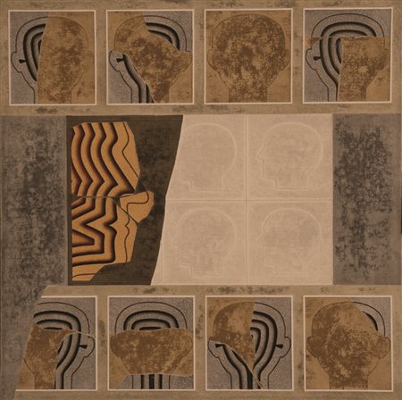 Angelo Cagnone (Carcare 1941) “In silenzio” 1976/77 olio su tela (cm 80x80)...