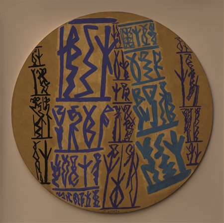 Riccardo Licata (Torino 1929) “Composizione” 1999 olio e tecnica mista su...