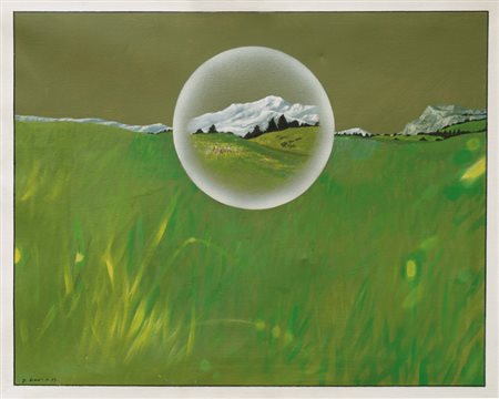 Guido Biasi (Napoli 1933 ‑ Parigi 1982) “Senza titolo” 1979 olio su tela (cm...