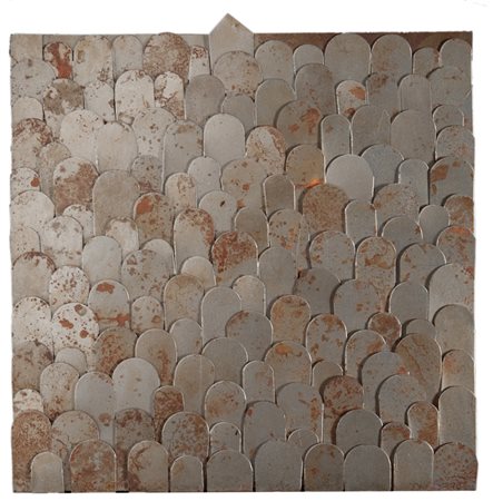 Luigi Mainolfi (Rotondi 1948) “Paesaggi” 2005 metallo su tavola (cm 20x19,5)...