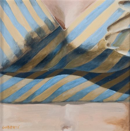 Gianfranco Goberti (Ferrara 1939) “Senza titolo” 1989 olio su tela (cm 28x28)...