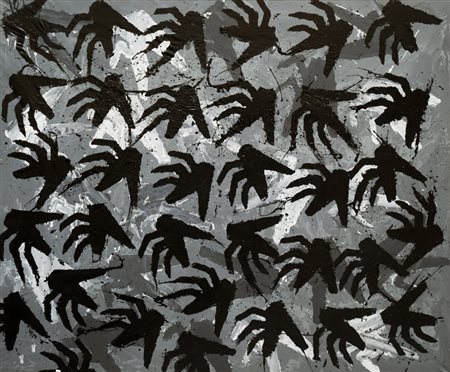 Sergio Ragalzi (Torino 1948) “Insetti” 1989 smalti su tela (cm 200x240)...