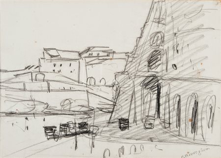 Cesare Breveglieri (Milano 1902 ‑ Milano 1948) “Senza titolo” matita su carta...