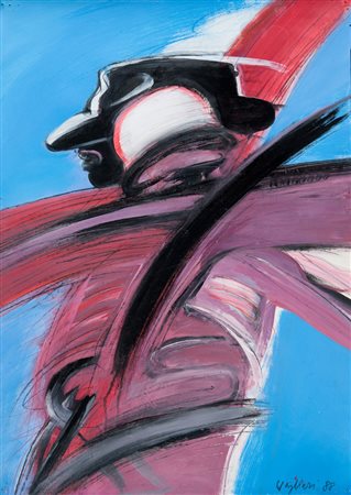 Tino Vaglieri (Trieste 1929 ‑ 2000) “Senza titolo” 1988 tecnica mista su...