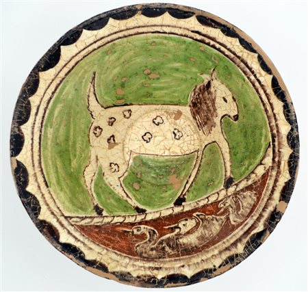 COPPA PERSIANA DATAZIONE: XI-XII sec. d. C. MATERIA E TECNICA: maiolica...