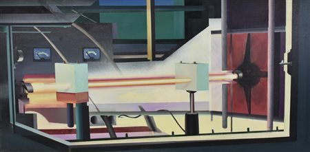 Giuseppe Caccamo LASER olio su tela, cm 60x120 sul retro: firma, titolo e...