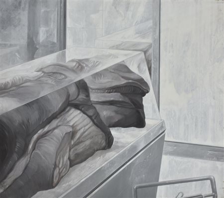 Marco Fidolini BACHECA N. 5 olio su tela, cm 81x91 sul retro: firma, titolo e...