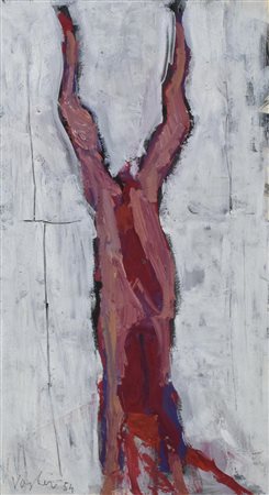 Tino Vaglieri SENZA TITOLO tecnica mista su carta, cm 36x20 firma e data...