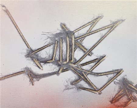 Emilio Scanavino STUDIO olio su tela applicata su tavola, cm 27x35 firma sul...