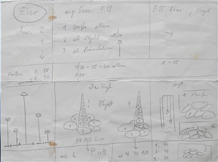 A. R. PENCK SENZA TITOLO disegno a matita su carta, cm 26x35 senza firma...