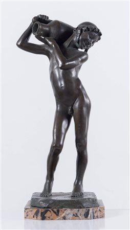 BERNARDO BALESTRIERI (Palermo 1884 - 1965) “Fanciullo”. Scultura in bronzo....