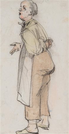 AROLDO BONZAGNI (Cento 1887 - Milano 1918). “Figura”. Disegno con...