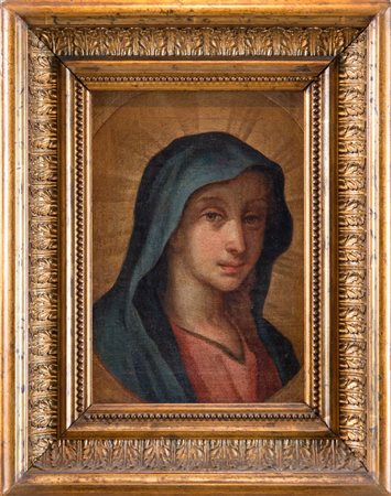 Maestro del XVIII/XIX secolo. “Madonna”. Olio su tela. Cm 20x13,5.