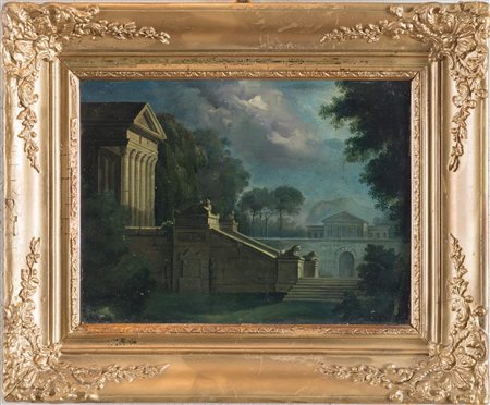 GIUSEPPE TERMANINI (Bologna 1769 - 1850) "Architettura al chiaro di luna"....