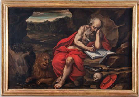Maestro centro-Italia della seconda metà del XVII secolo. "San Gerolamo”....