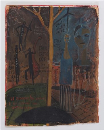 ANTONIO SALIOLA (Bologna 1939) "Le signore coi gatti e gli uomini con il...