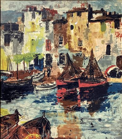 Dipinto ad olio su tavola di Jos&egrave; Luis Florit Rodero (1909-2000),...