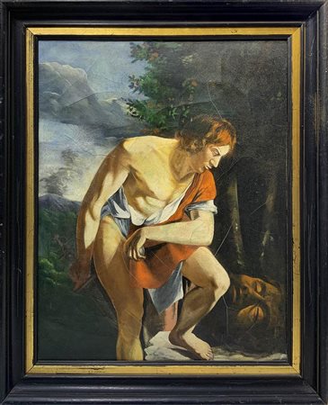 Dipinto raffigurante Davide con la testa di Golia, tratto da Orazio...