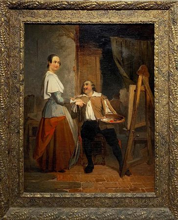Ignatius Josephus van Regemorter (Anversa,1785-Anversa,1873). Olio su tela...