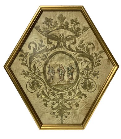 Paramento liturgico raffigurante Santâ€™Alfio, Santâ€™Cirino e...