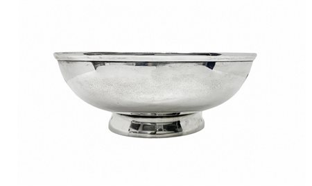 Portacioccolatini in argento 800, XX secolo. Diamentro 20cm, H 9