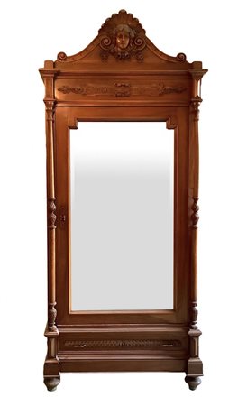 Armadio ad unâ€™anta con specchio, stile Eclettico, primi â€˜900. In legno di...