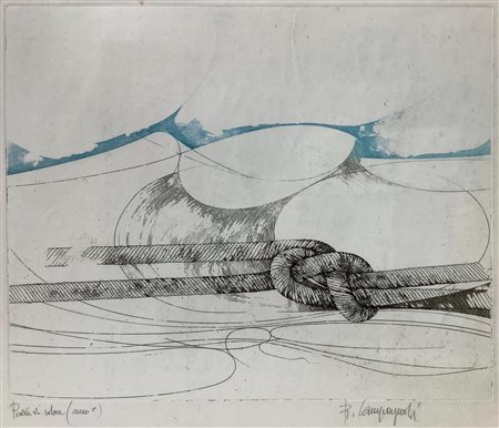 Incisione di Romano Campagnoli (Torino 1935-2017). Prova di colore...