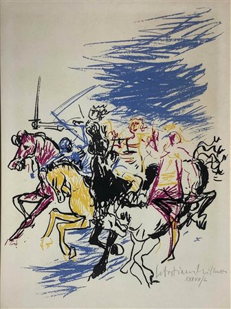 Litografia 37/50 raffigurante Cavalieri dellâ€™Apocalisse, di Sebastiano...