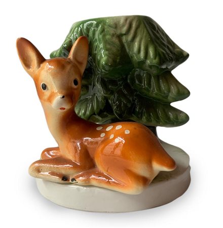 Tosin Vicenza, portapenne in porcellana decorato in policromia raffigurante...