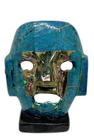 Maschera Inca azzurra, cm 11