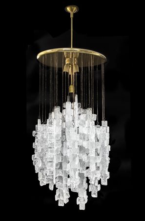 Lampadario in vetro, Murano, nello stile di A.D.Mazzega, ani '70