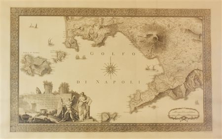 CARTA DEL LITORALE DI NAPOLI E DE LUOGHI ANTICHI PIU' RIMARCHEVOLI DI QUEI...