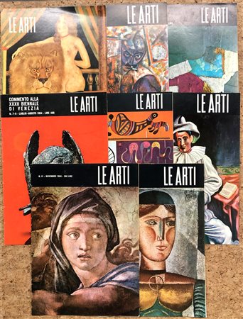 LE ARTI - RASSEGNA DI ATTUALITÀ ARTISTICA - Lotto unico di 9 numeri dell'annata 1964:
