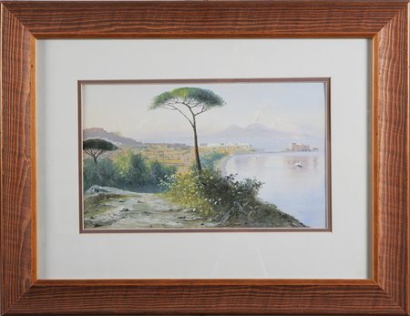 BATTISTA GIOVANNI (1858 - 1925) Senza titolo. Tempera su carta. Cm 21x36....