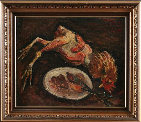 DOLCI MARTINO (1912 - 1994) El polaster. 1944 Olio su tela. Cm 40x50. In alto...