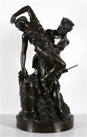 BOIZOT SIMON LOUIS (1743 - 1809) Plutone e Proserpina. Bronzo brunito. Cm...