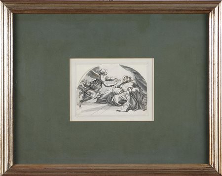 ARTISTA DEL XVIII SECOLO Il sogno di Giuseppe. Acquerello e china su carta...