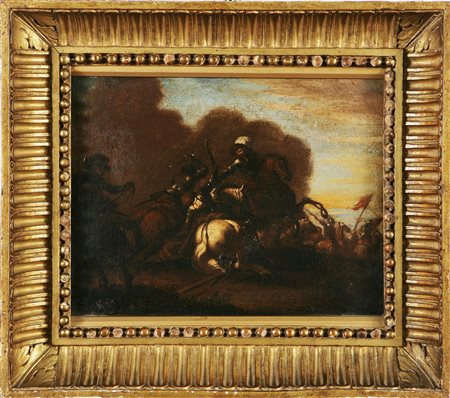 Scuola di - COURTOIS JACQUES (DETTO IL BORGOGNONE) (1621 - 1676) Battaglia di...